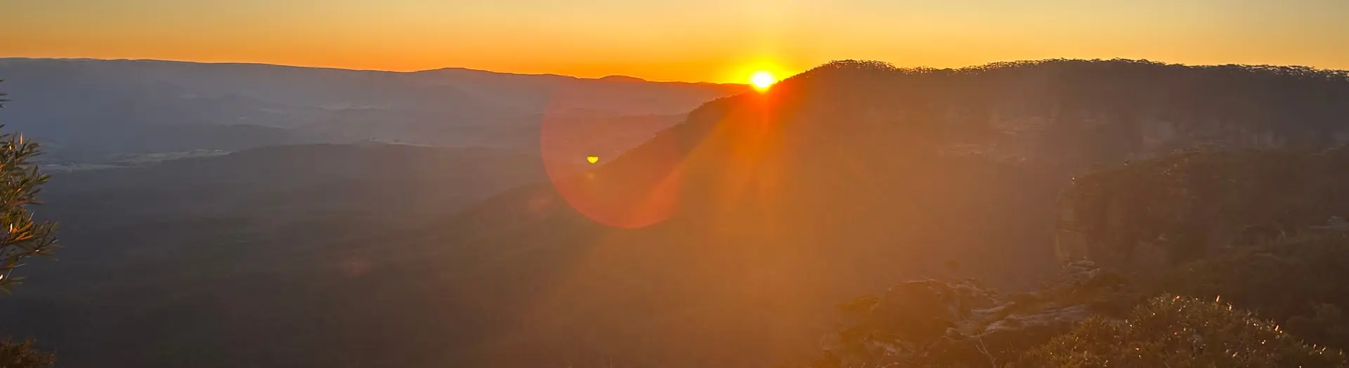 Sunrise over the Australian landscape